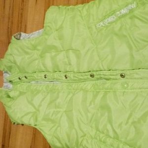 Fox brand Size Medium reversible one side leopard print other side lime green